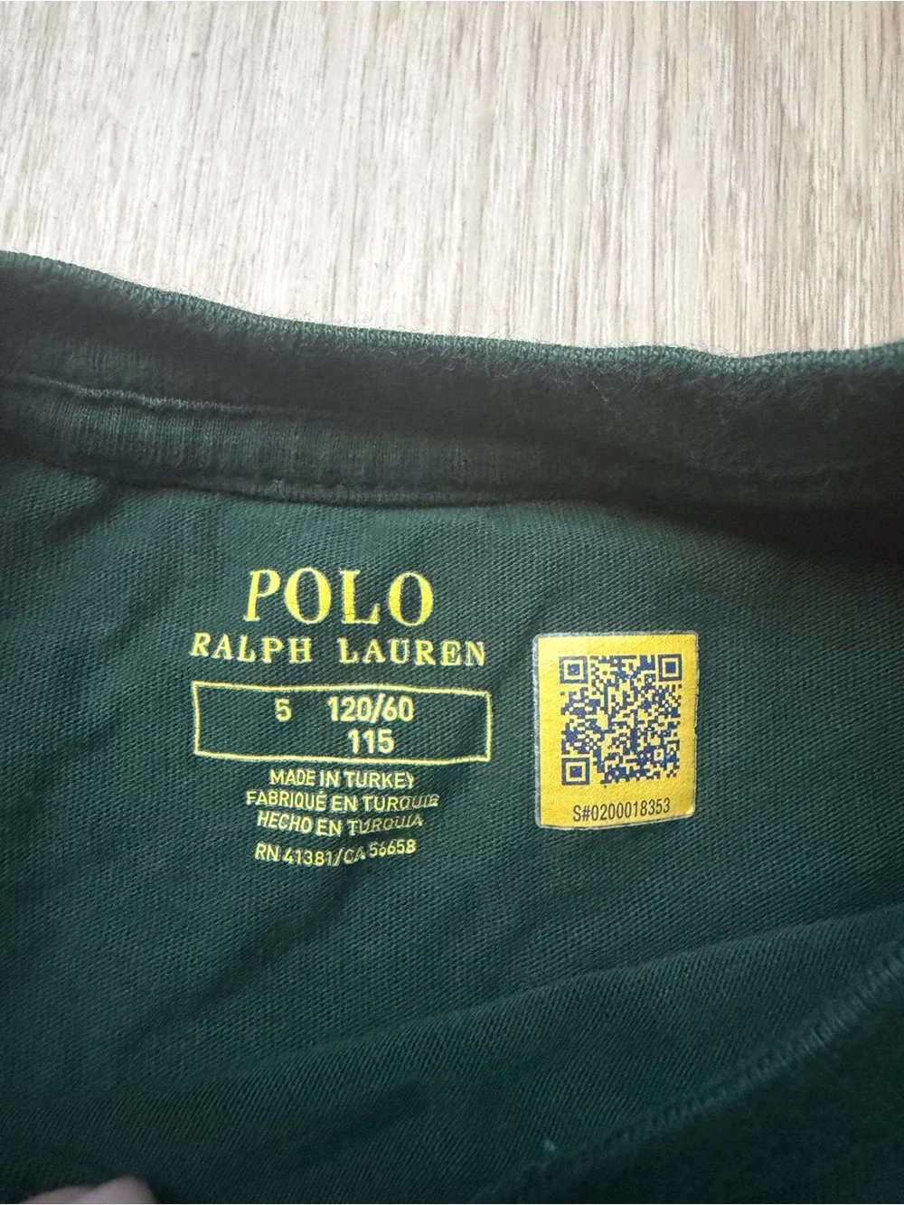 Polo by Ralph Lauren Kids Green Long-Sleeve Tee with Polo Bear Graphic
